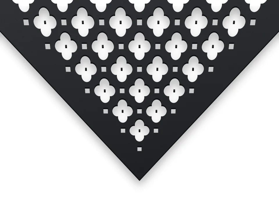 Design-Lochbleche Lochblech mit Lochbild Oriental, Nahansicht