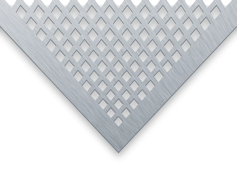 Edelstahl V2A Lochblech mit Lochbild Qg 5-8, Nahansicht